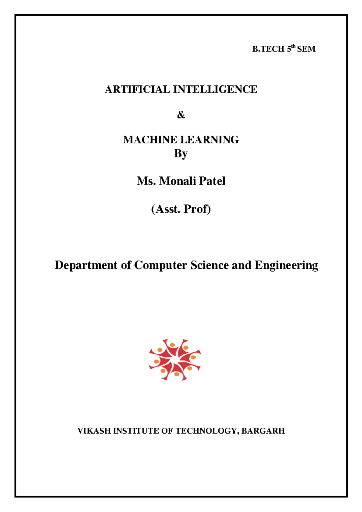AIML Lecture Notes(Module-4) - Module-IV Learning Chapter- Lecture ...