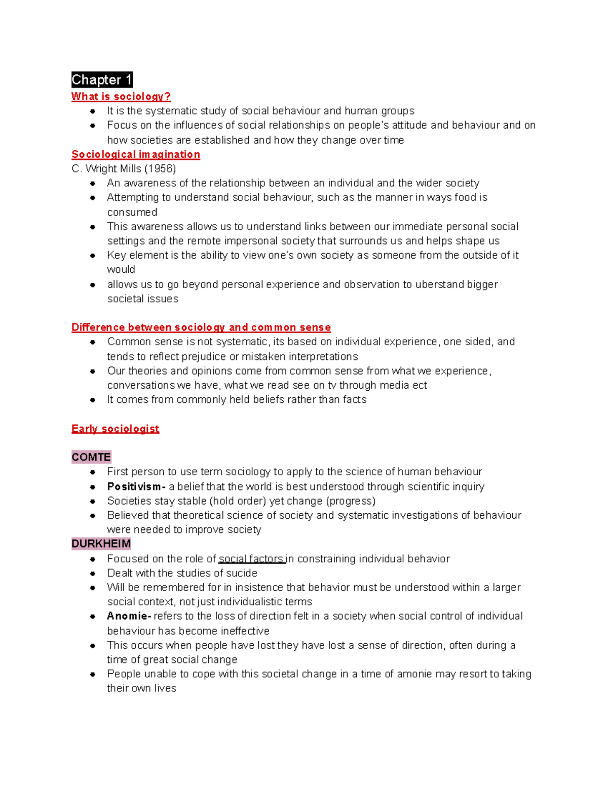 SOC105 Final Exam Comprehensive Study Notes on Sociology - Studocu