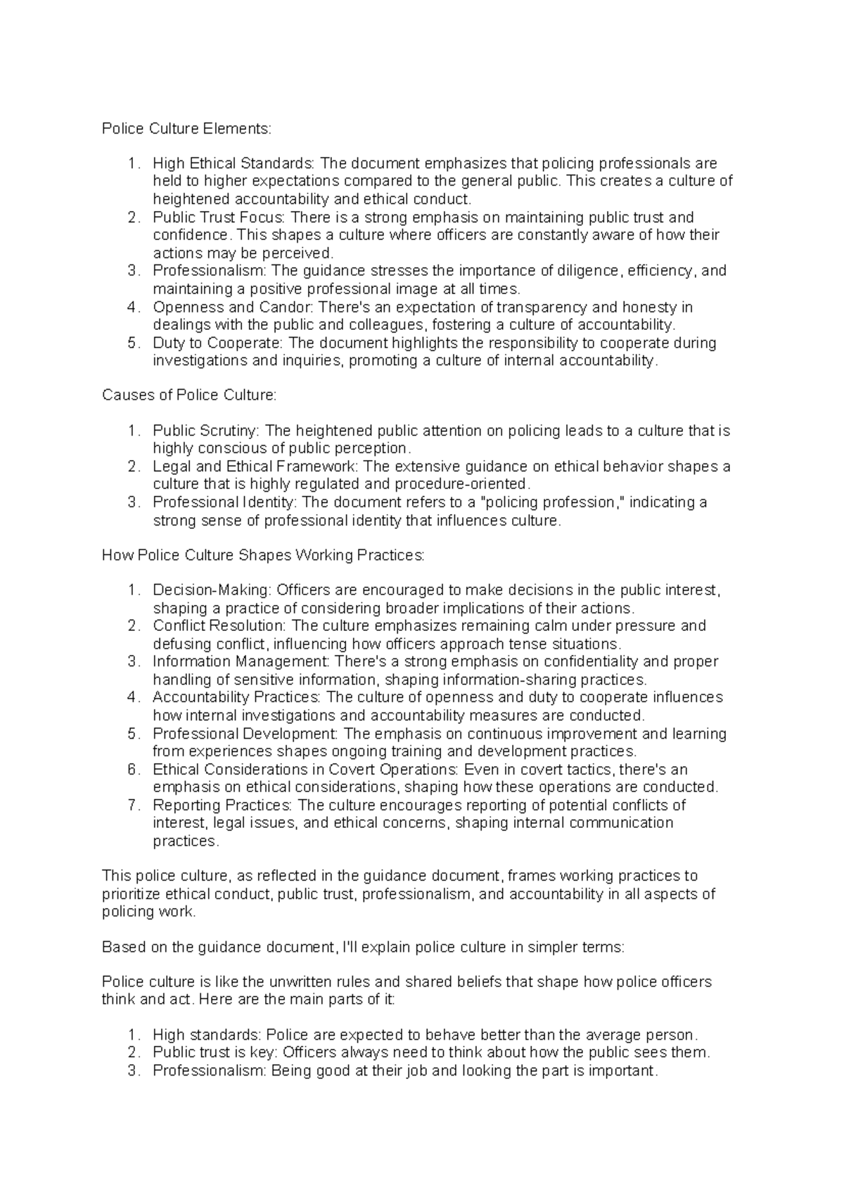 Police Ethics and Culture: An In-Depth Overview of Governance Practices ...