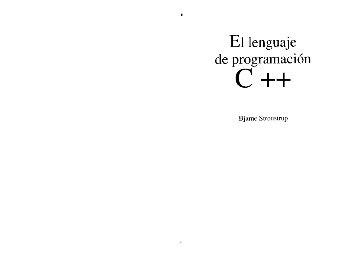 Bjarne Stroustrup - Introducción al Lenguaje C++ - Studocu