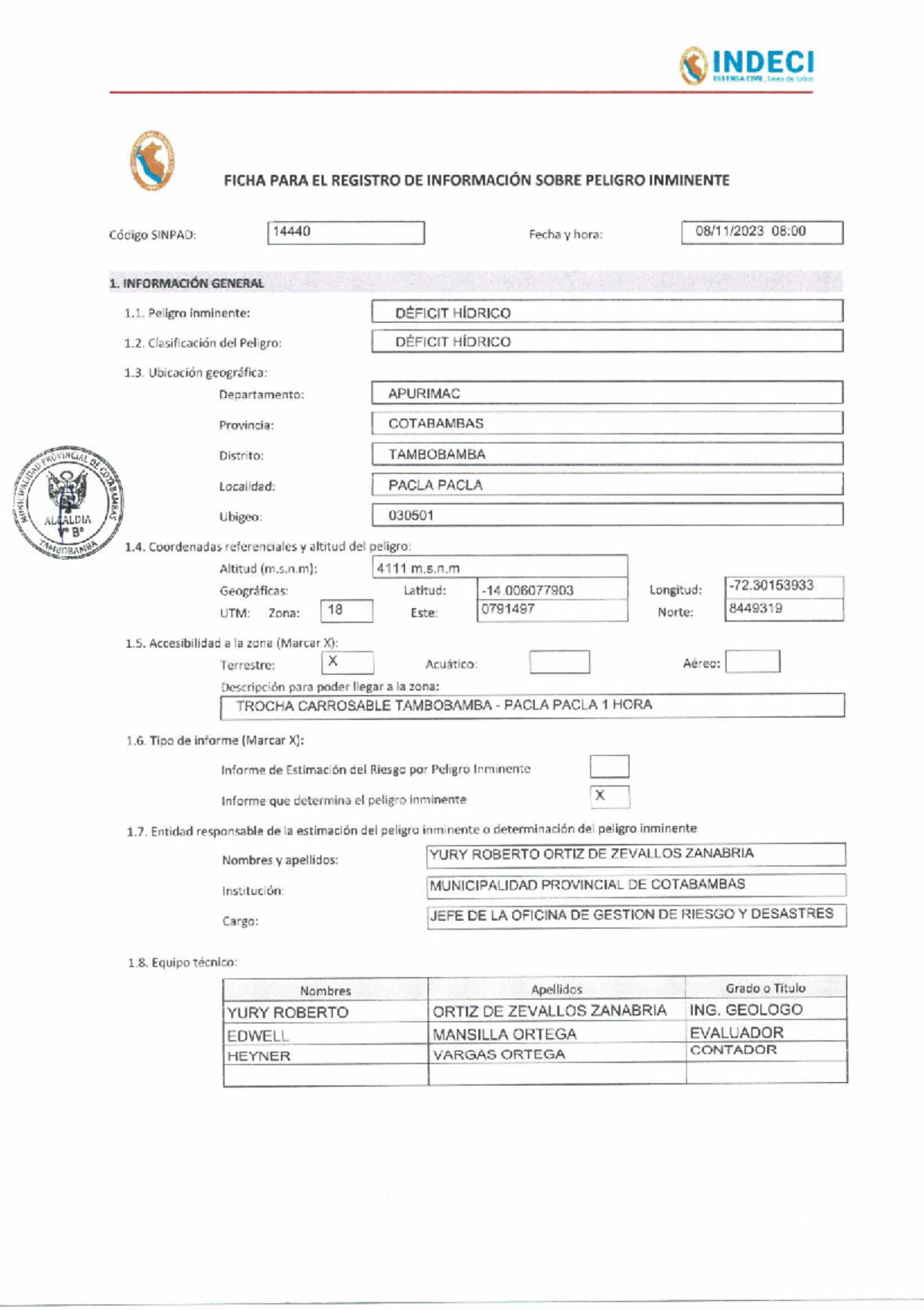 14440- Pacla Pacla - investigacion - INDECI DFFENSA CIVIL tarea de ...