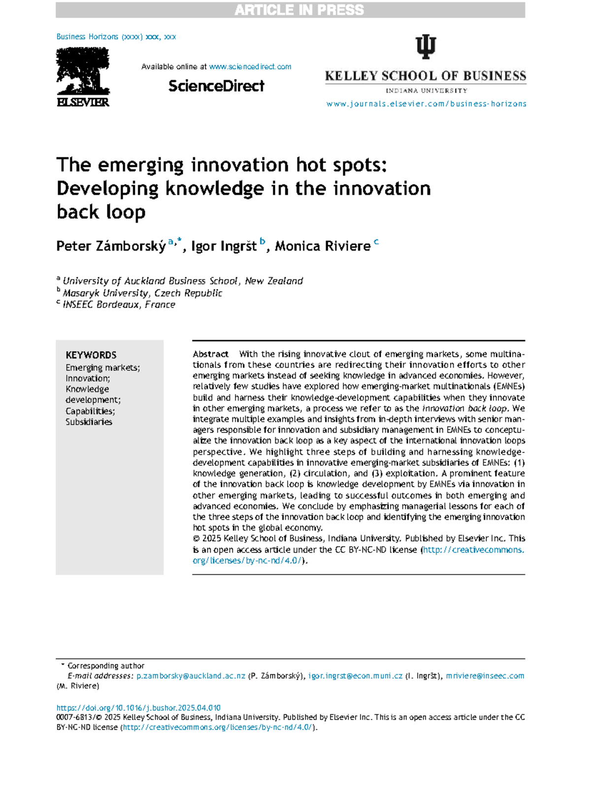 Emerging Markets Innovation Back Loop: Insights and Strategies ...