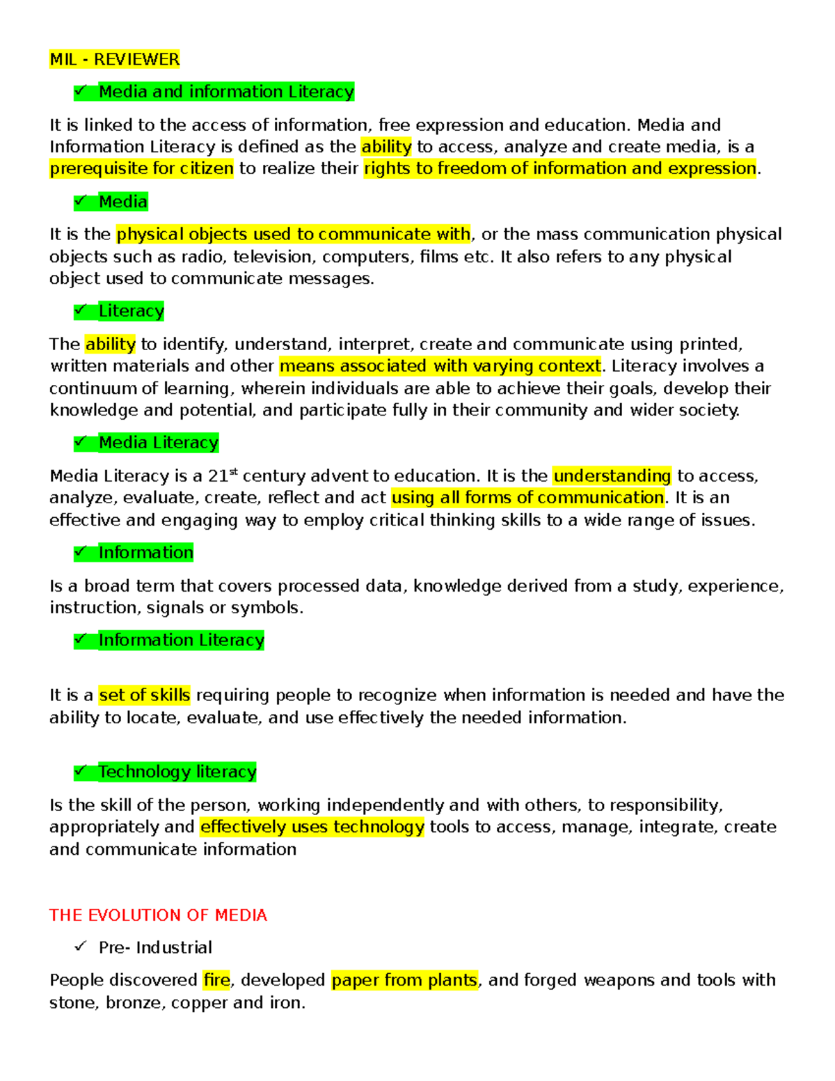 MIL- Reviewer 3RD Quarter - MIL - REVIEWER Media and information ...