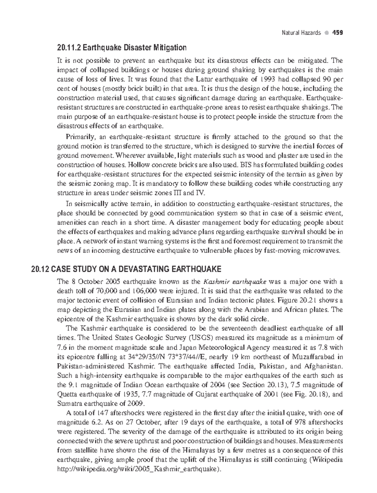 Natural Hazards 459: Earthquake Disaster Mitigation & Case Study - Studocu