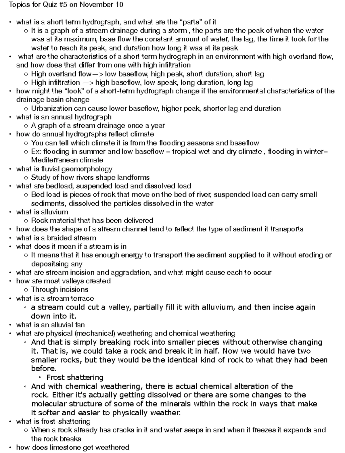 Rocks and Minerals Overview: Week 8 Notes for Geology 8.02 - Studocu
