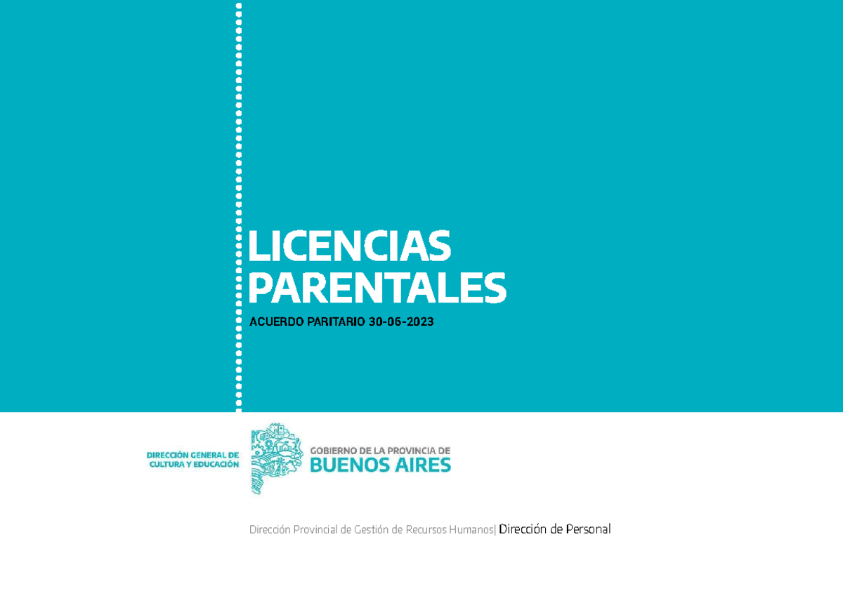 Licencias Parentales Docentes: Acuerdo Paritario 30-6-23 - Studocu