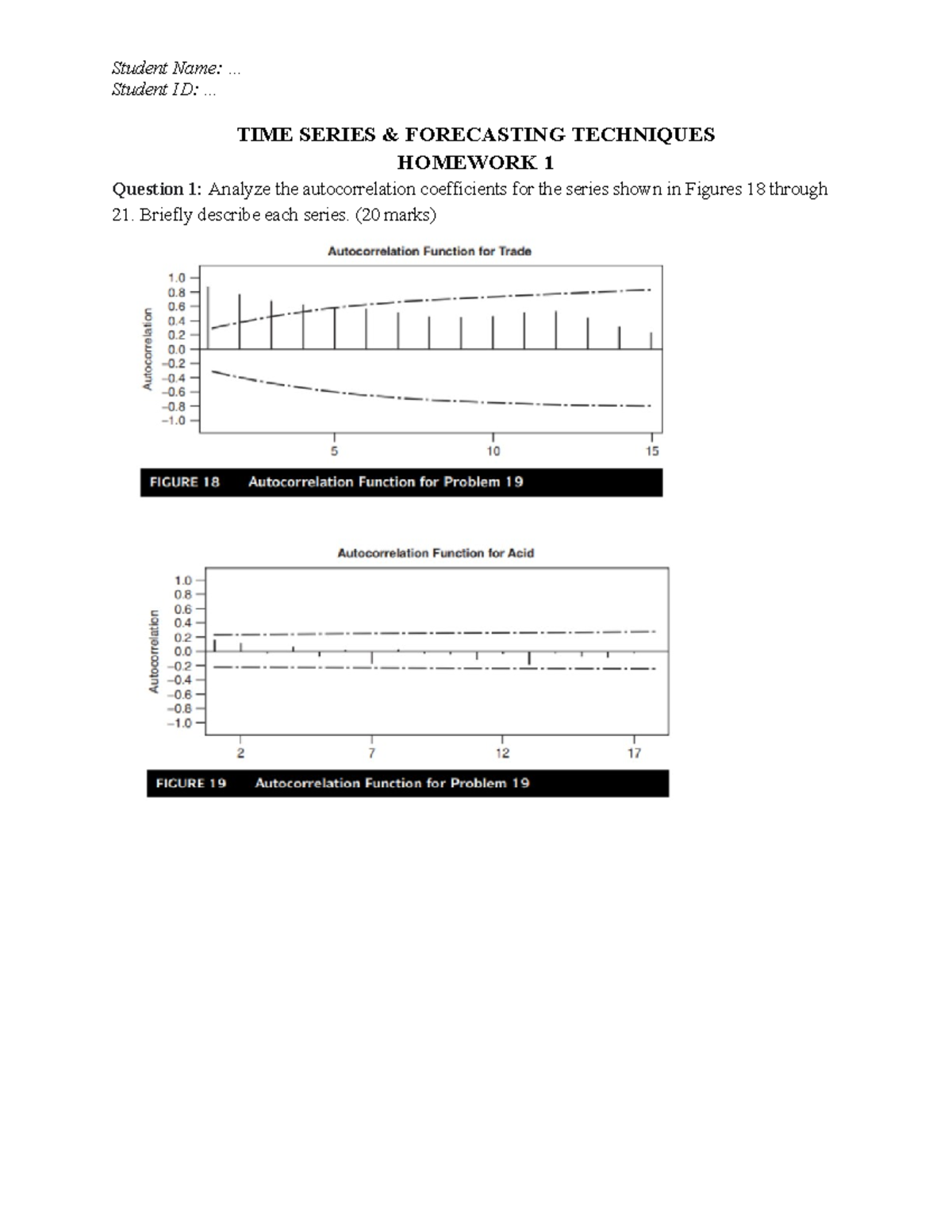 TS - Homework 1 - Student ID: ... TIME SERIES & FORECASTING TECHNIQUES ...