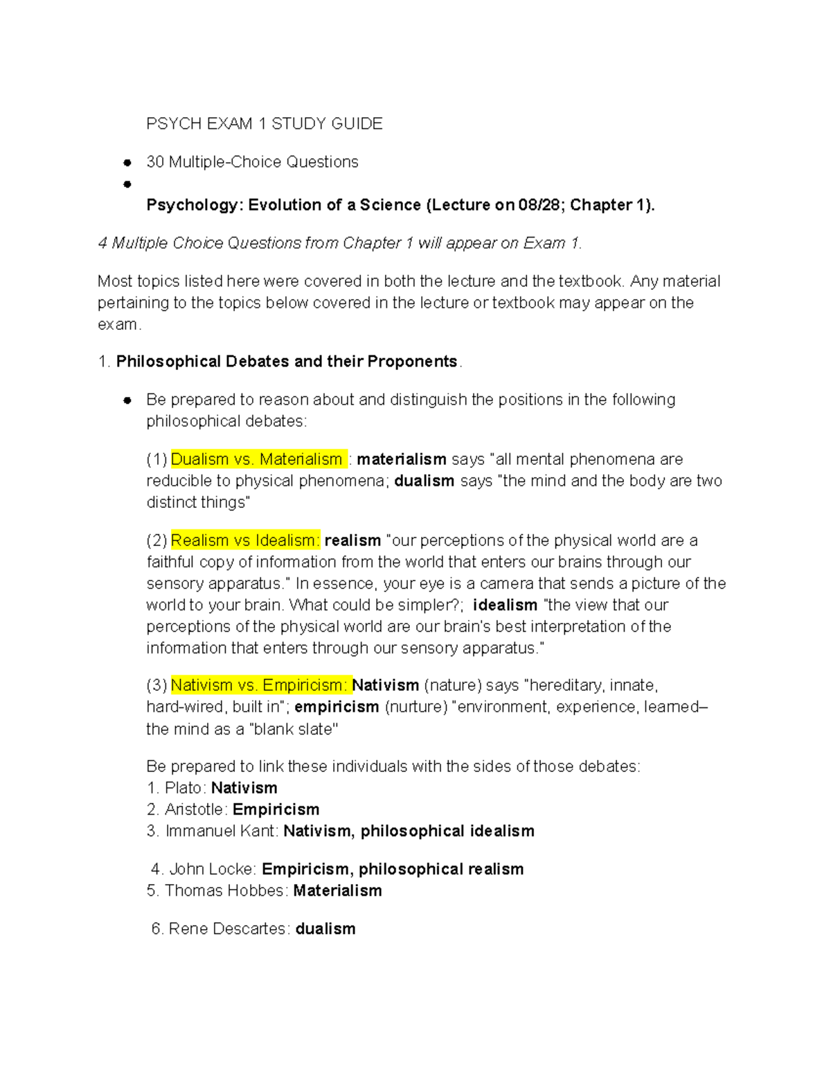 PSYCH 101: Comprehensive Study Guide for Neurobiology and Perception ...