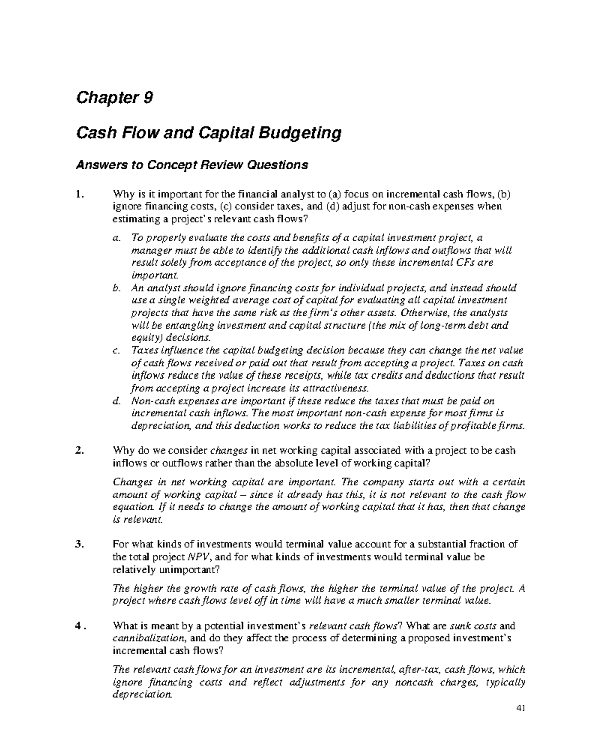 0324406088 44407 Chapter 9 - Cash Flow & Capital Budgeting Analysis ...