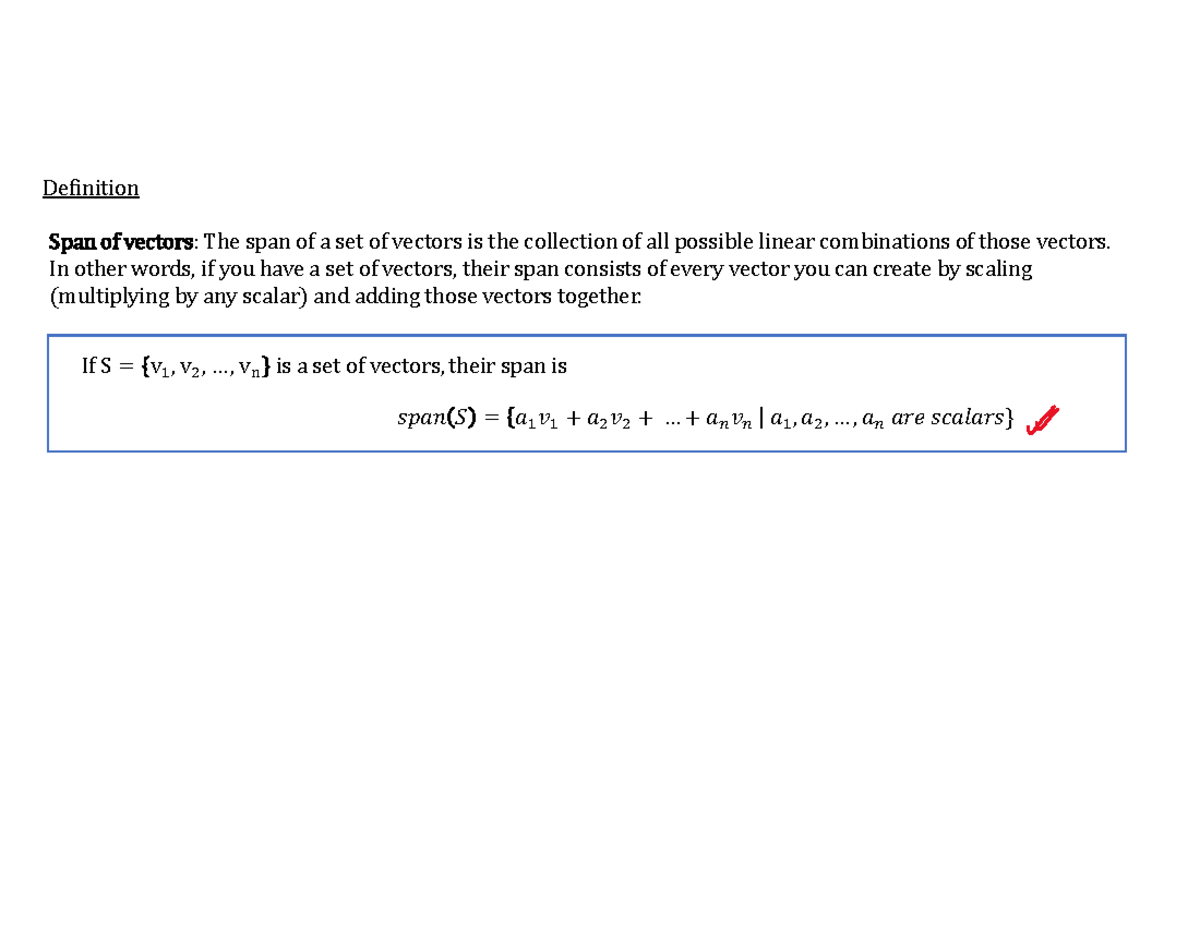 EE352-L01: Fundamentals of Vector Spaces and Matrix Forms - Studocu