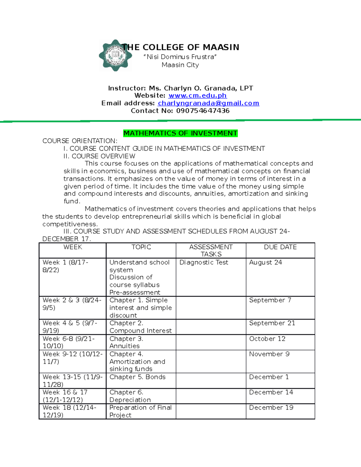 Module 2: Understanding Simple & Compound Interest in College Math ...