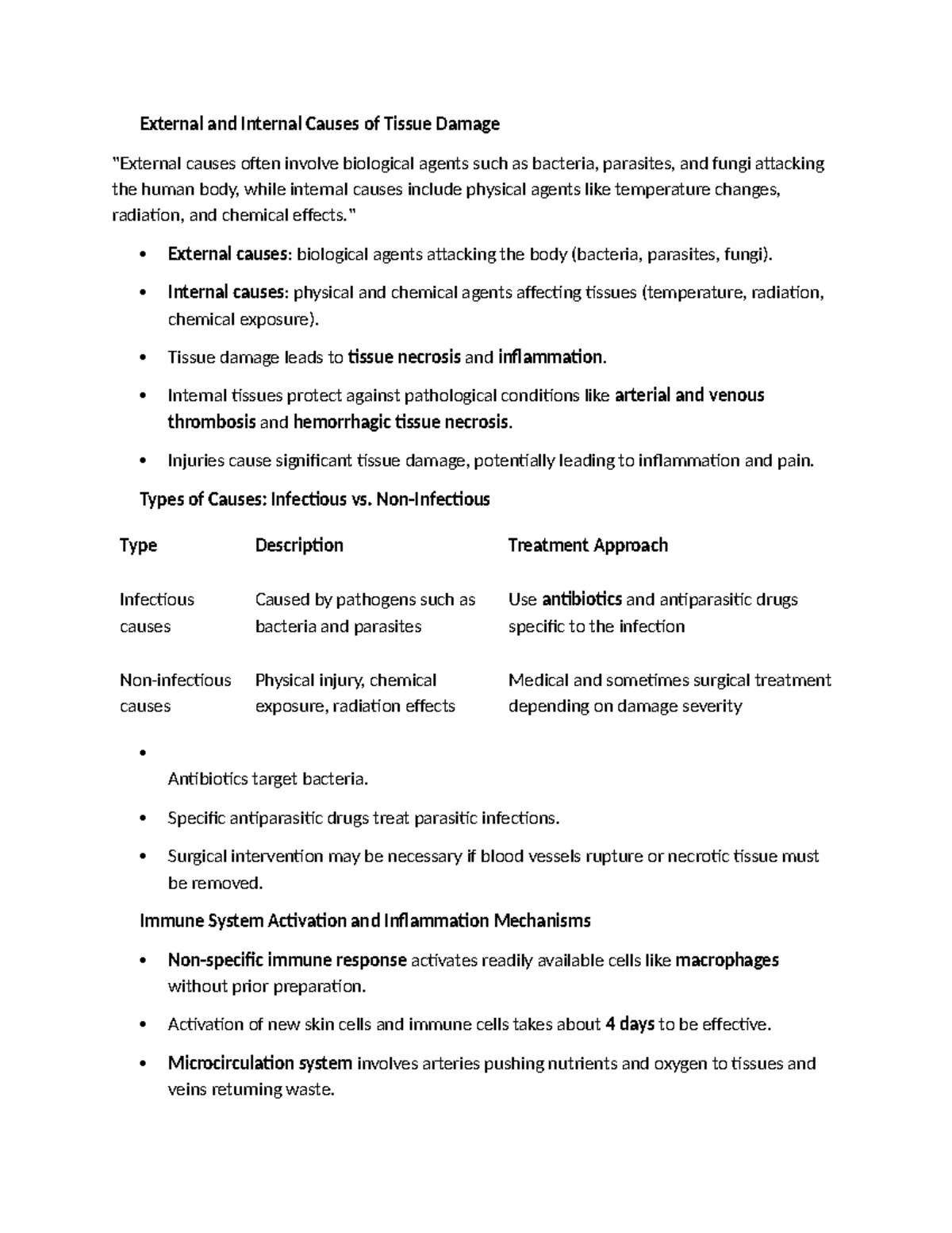 🦠 Lecture Notes: External & Internal Causes of Tissue Damage - Studocu