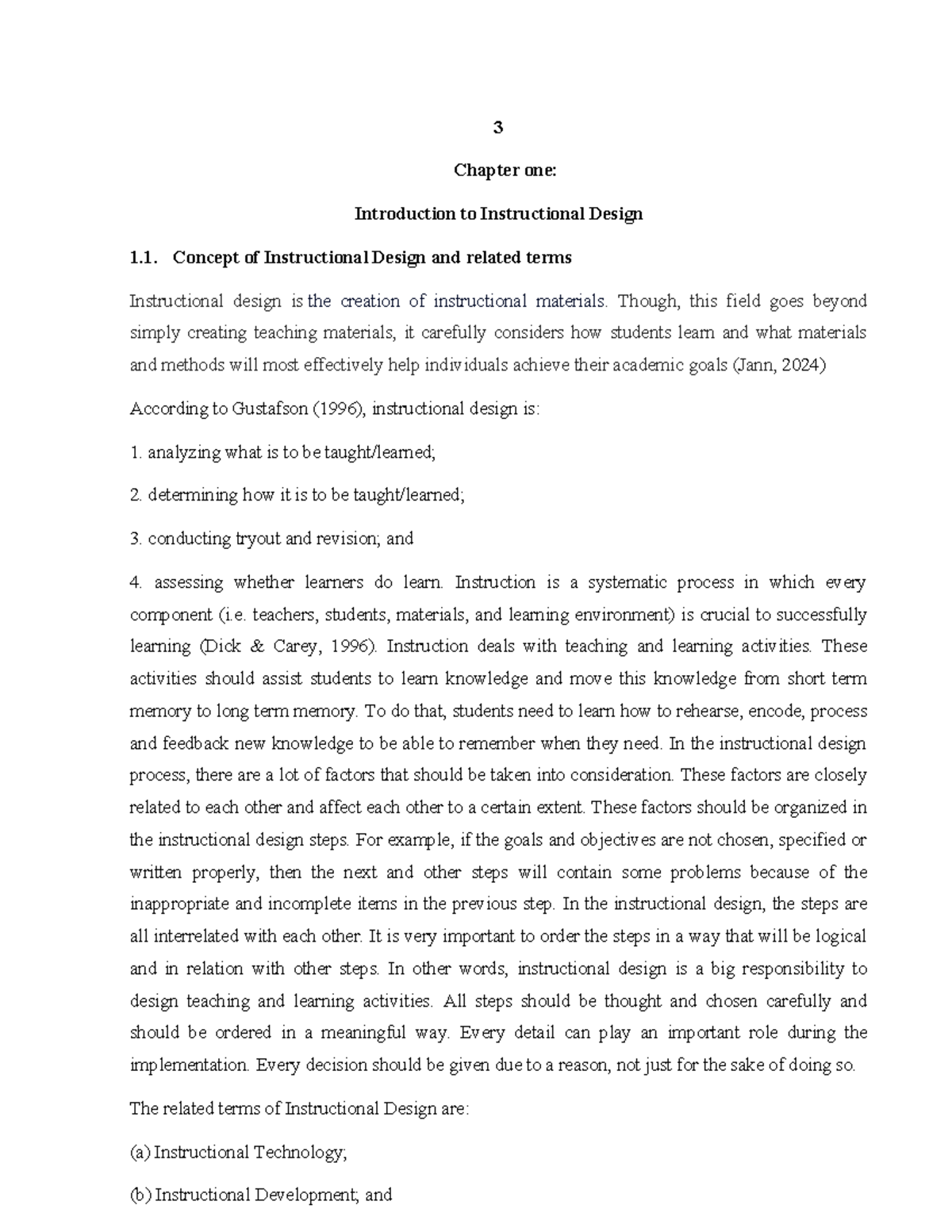 IT 1: Chapter 1 - Introduction to Instructional Design Concepts - Studocu
