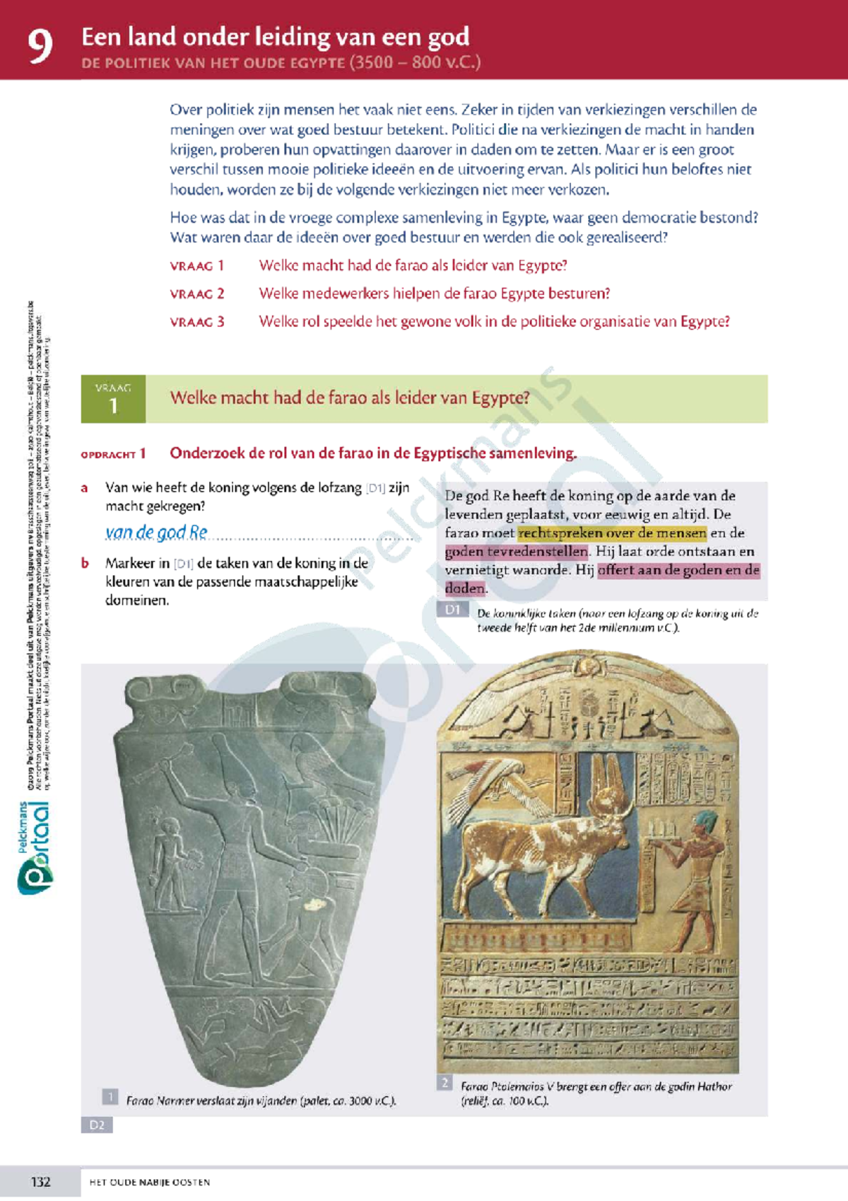 H9 Ingevuld LWB - Geschiedenis: Politiek van het Oude Egypte (3500-800 ...
