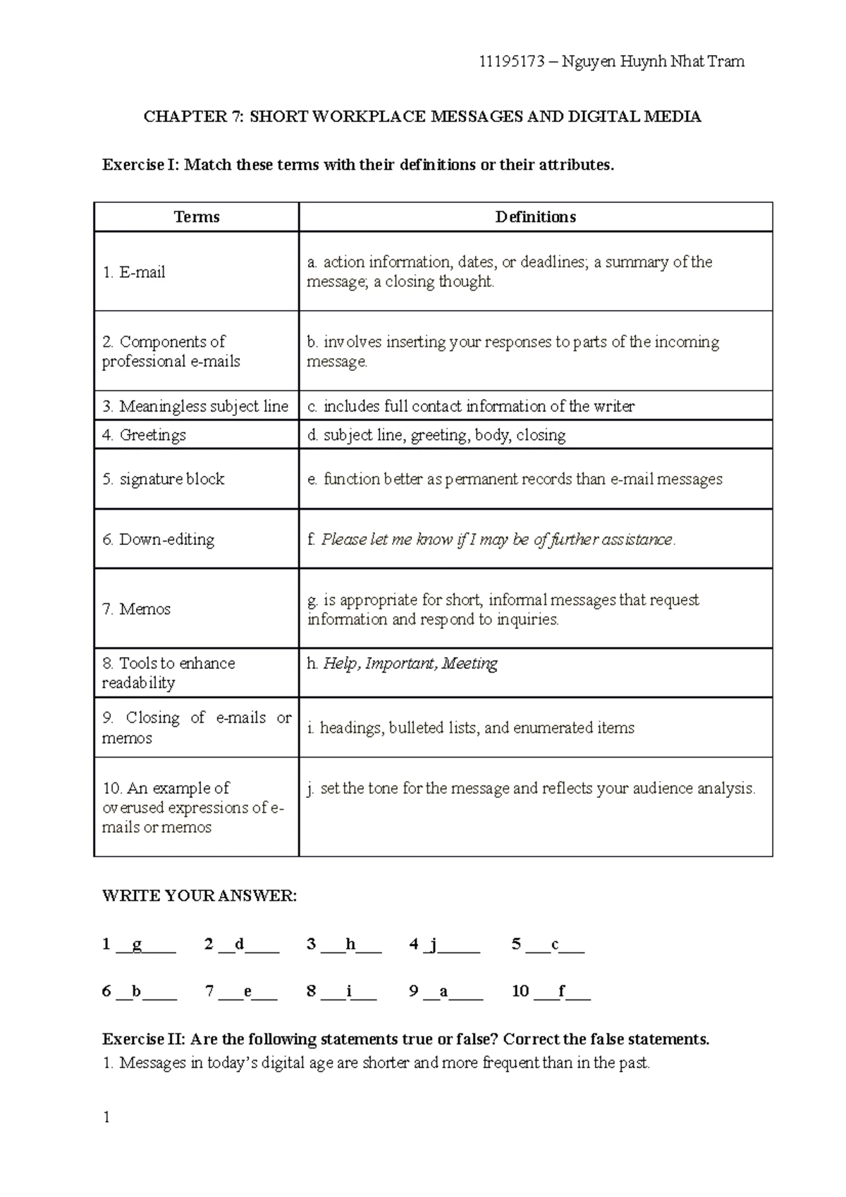 Chapter 2 Quiz BC: Understanding Business Communication Concepts - Studocu