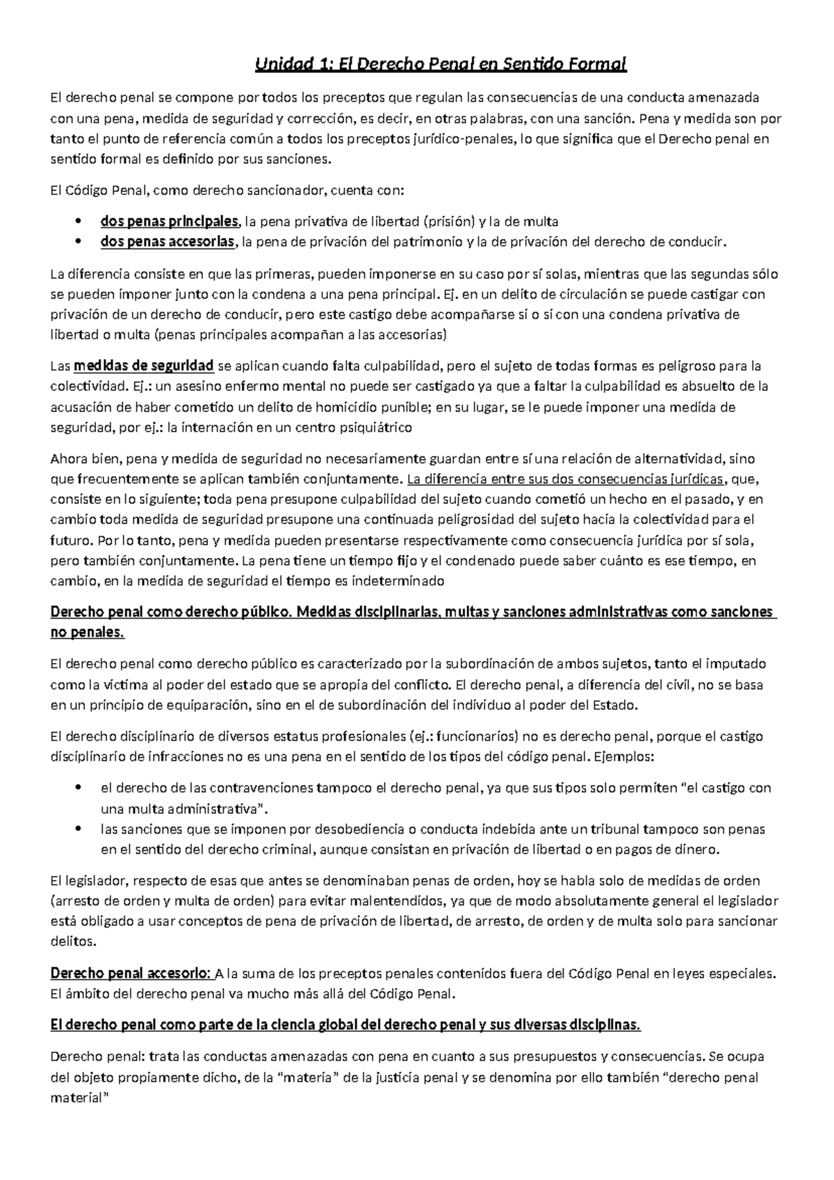 Resumen Penal - Unidad 1 a 12: Conceptos Clave y Teorías del Derecho ...