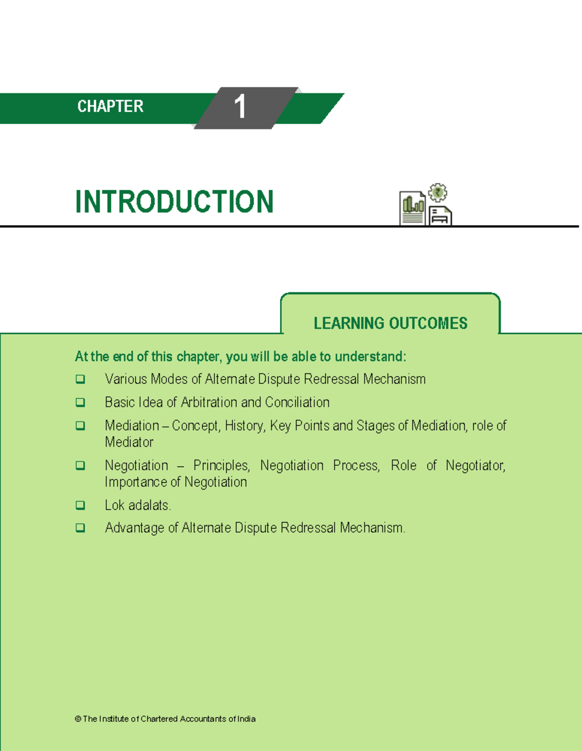 CHAPTER 1: INTRODUCTION TO ALTERNATE DISPUTE RESOLUTION (ADR ...