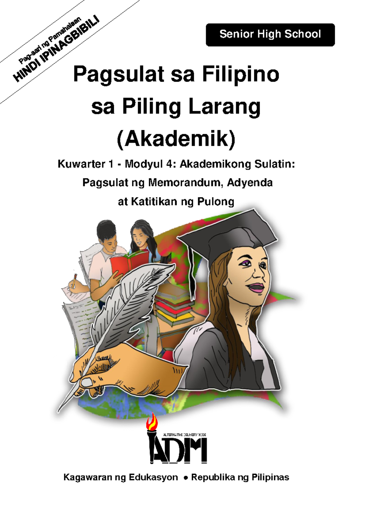 Pagsulat ng Memo, Adyenda, at Katitikan ng Pulong - Baitang 12 Q1 Mod4 - Document Preview