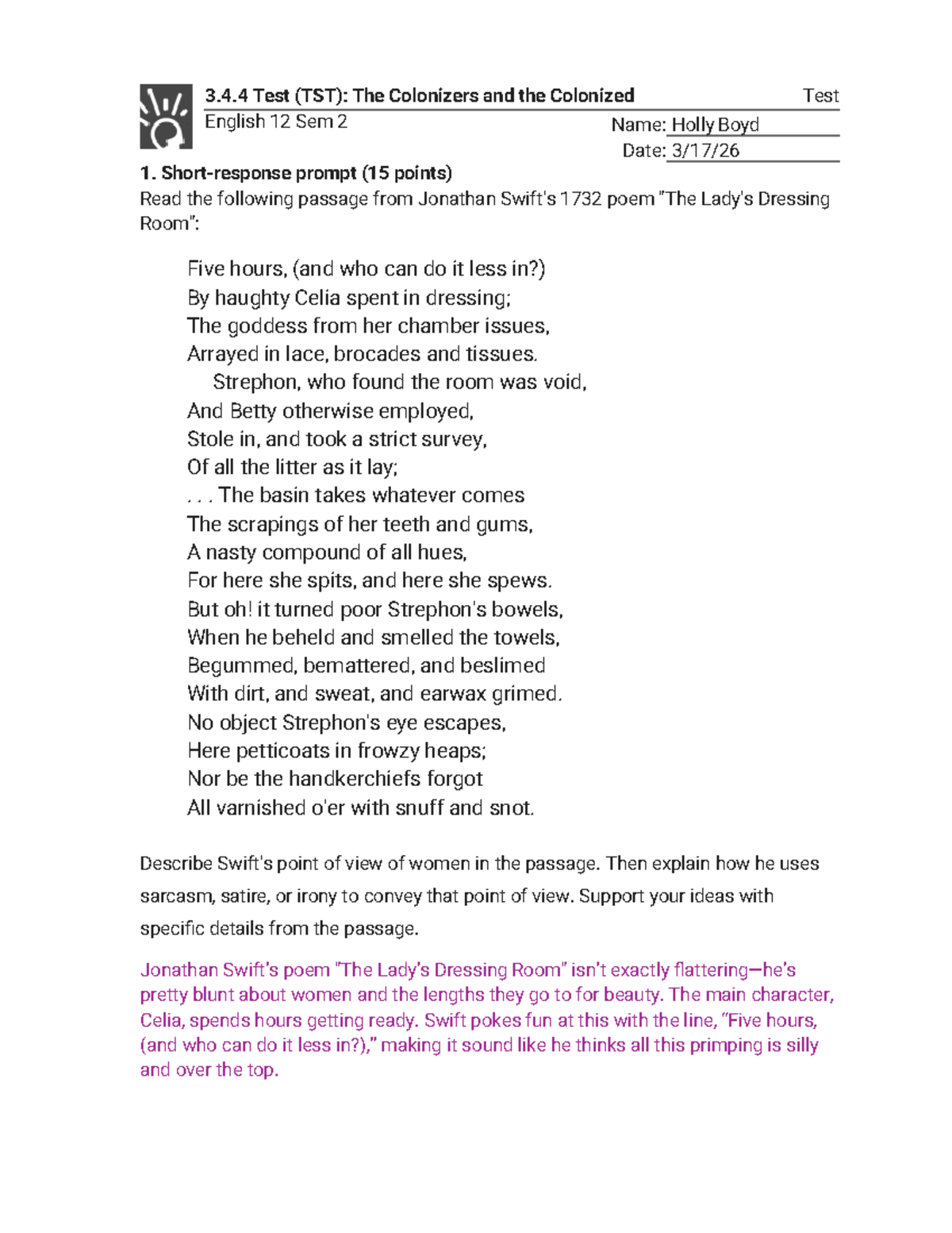 3.4.4 Test (TST): Analyzing Perspectives in Literature - English 12 Sem 2 -  Studocu