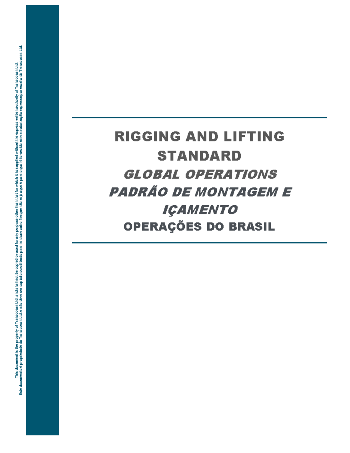 Rigging and Lifting Standard Guidelines (BRA-HSE-STD-0022) - Studocu