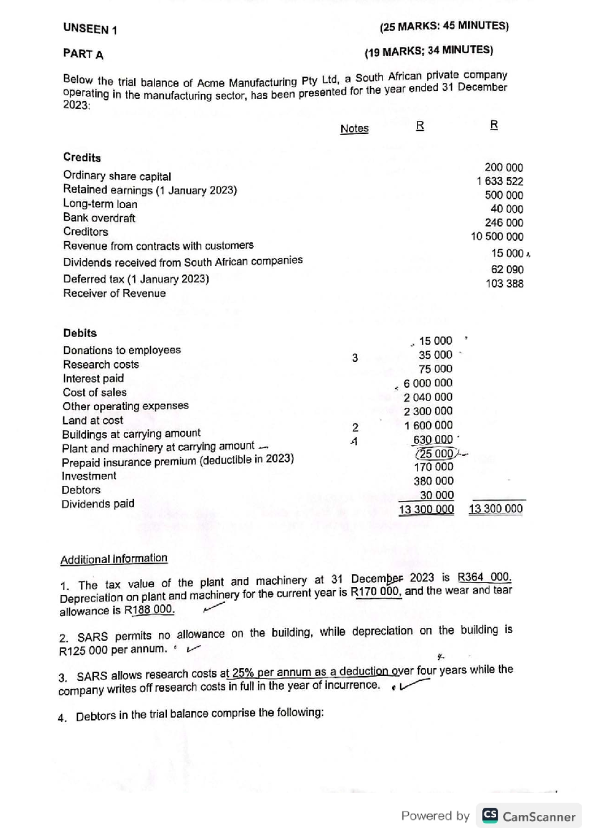 Unseen Test 2024 (FIA324): Acme & Stillknox Financial Analysis - Studocu