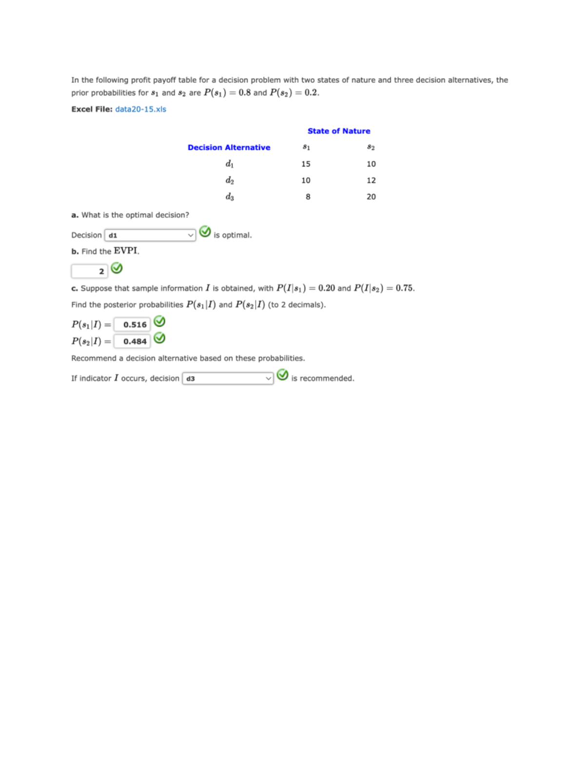 Assignment 20 - Decision Analysis and Optimal Strategies - Studocu