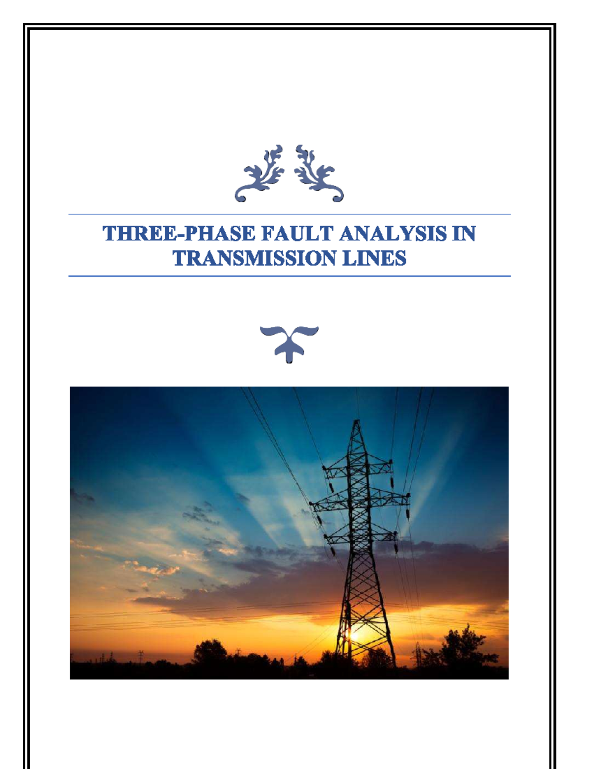 Three Phase Fault Analysis in Transmission Lines: A Case Study - Studocu