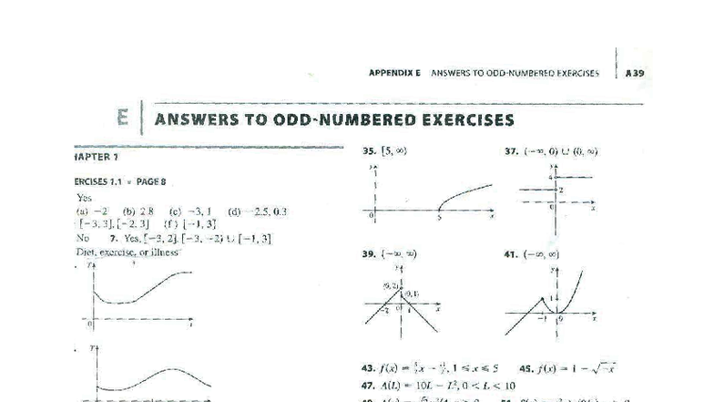 Stewart Calculus Solutions: Appendix E Exercises Answers - Studocu