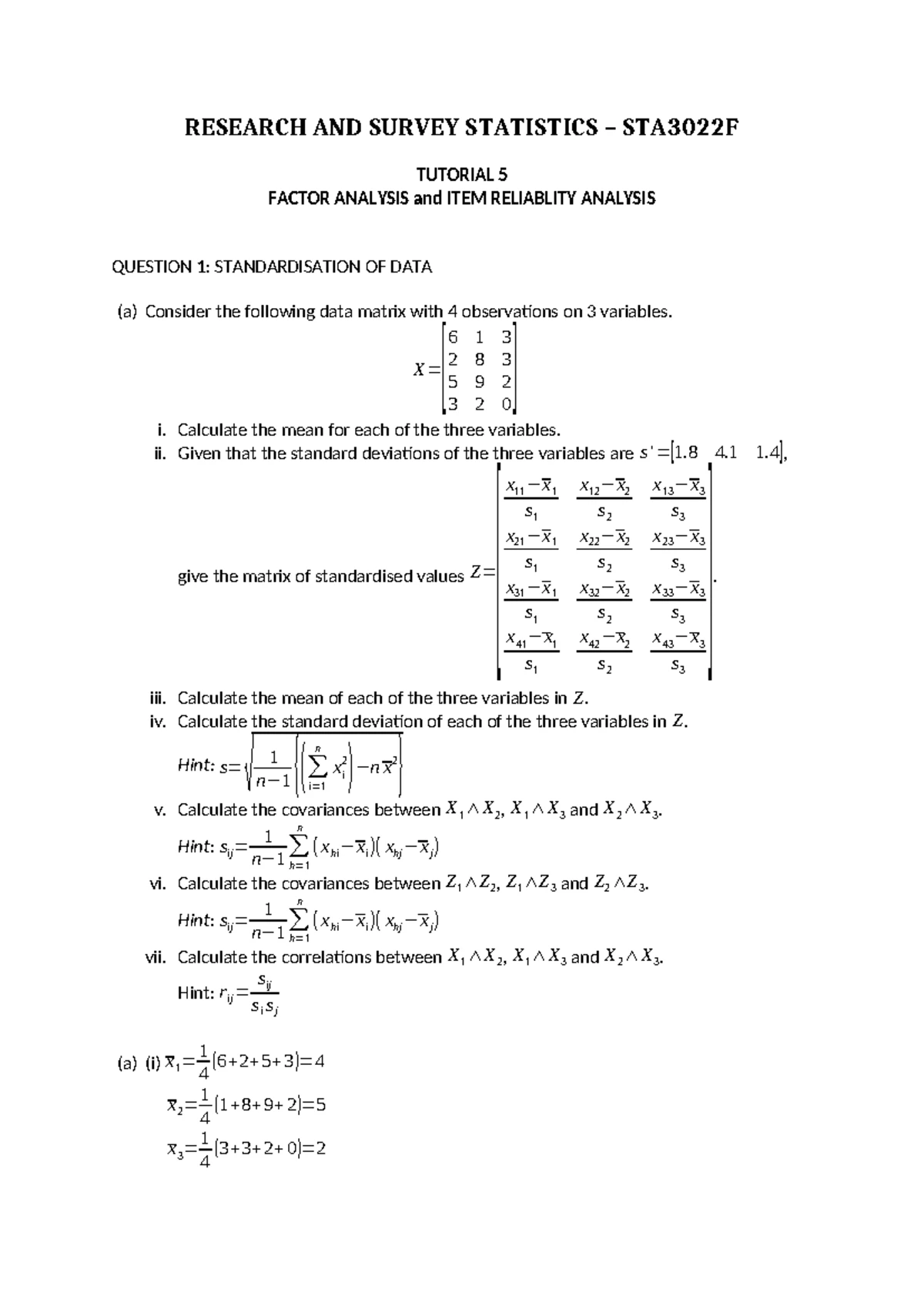 STA3036S-2018 - Past Paper: Linear Programming Techniques - Studocu