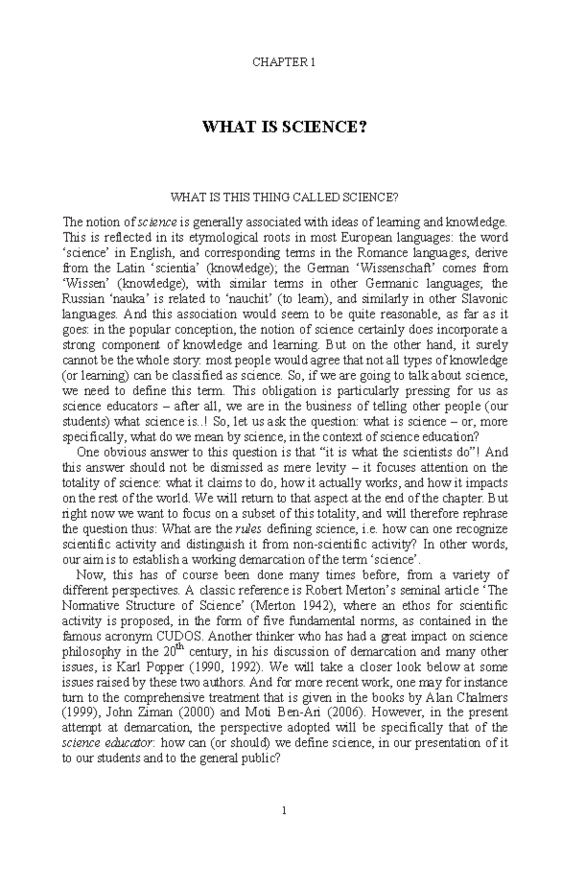 CHAPTER 1: DEFINING SCIENCE IN EDUCATION - A COMPREHENSIVE OVERVIEW ...