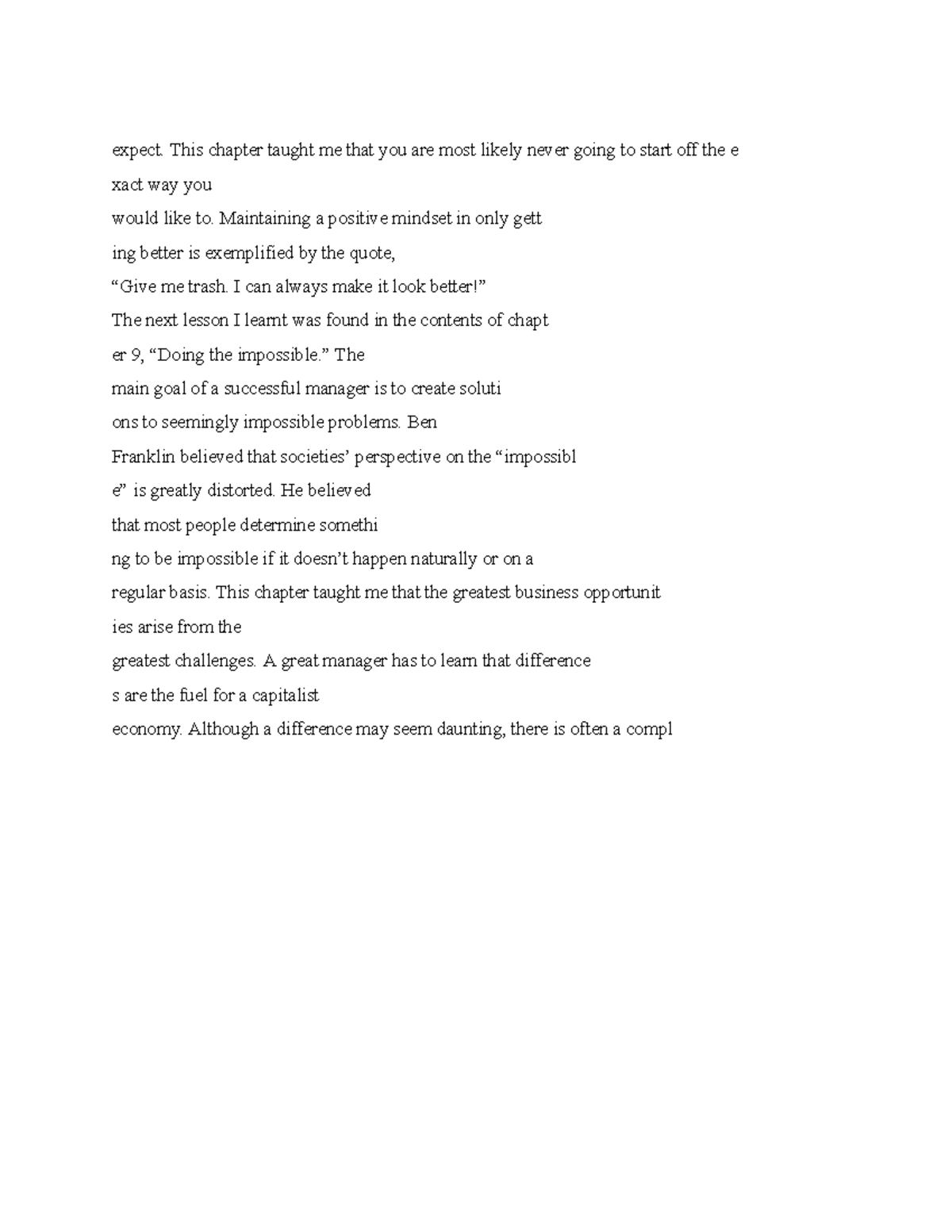 Expect - Lecture Notes on Management Challenges and Opportunities - Studocu