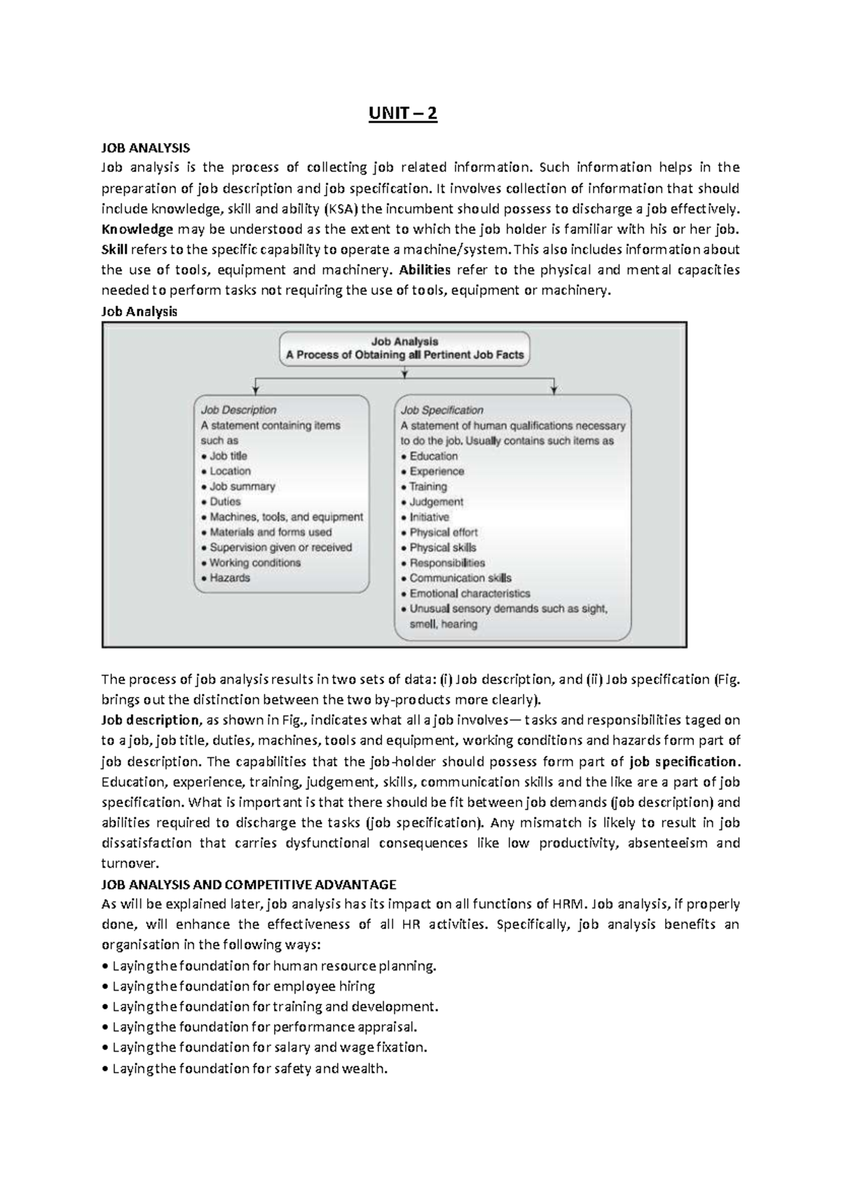 HRM - Notes-UNIT-2 - Human resource management assignment - UNIT – 2 ...