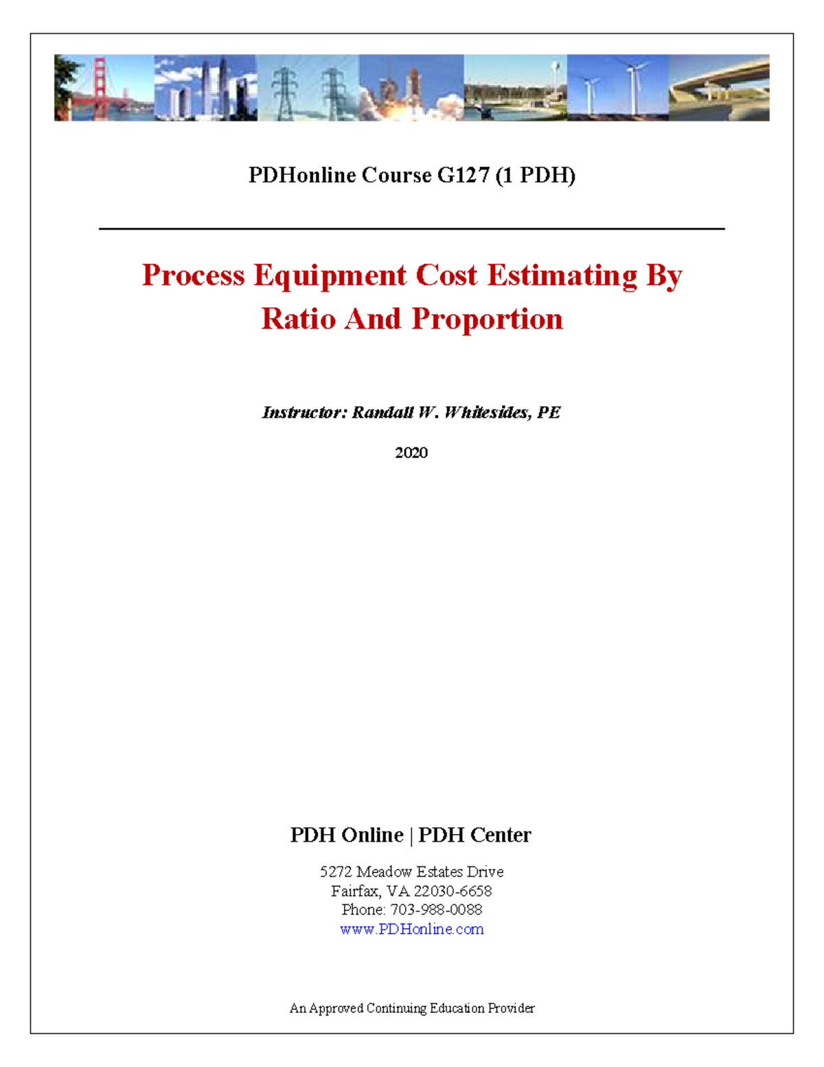 PDH Course G127: Estimación de Costos de Equipos de Proceso 2020 - Studocu