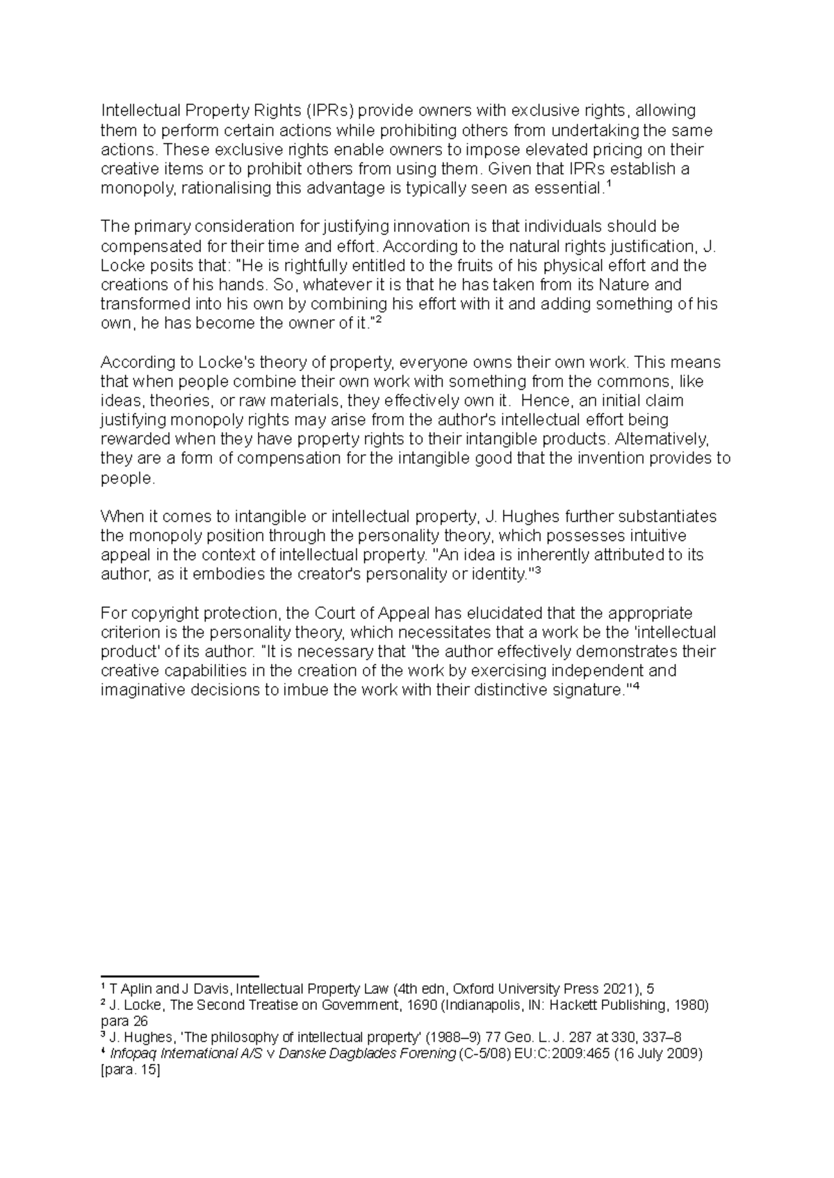 IP DF - Post 2 - ESSAY - Intellectual Property Rights (IPRs) provide ...