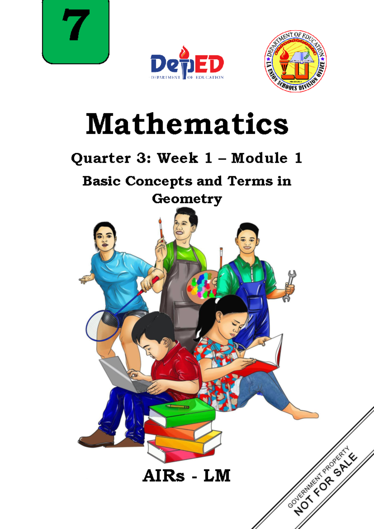 Grade 8 Mathematics Q3: Basic Geometry Concepts & Terms - Studocu