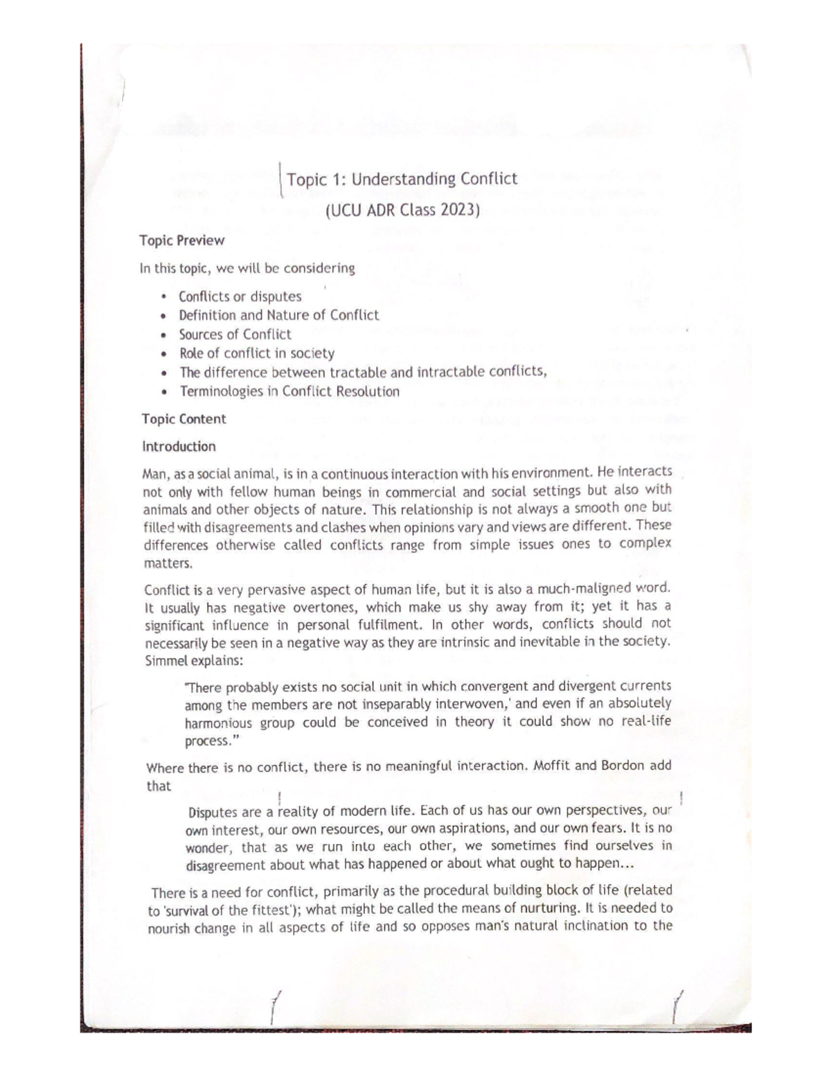 Conflict Resolution Notes - ADR Strategies and Insights - Studocu