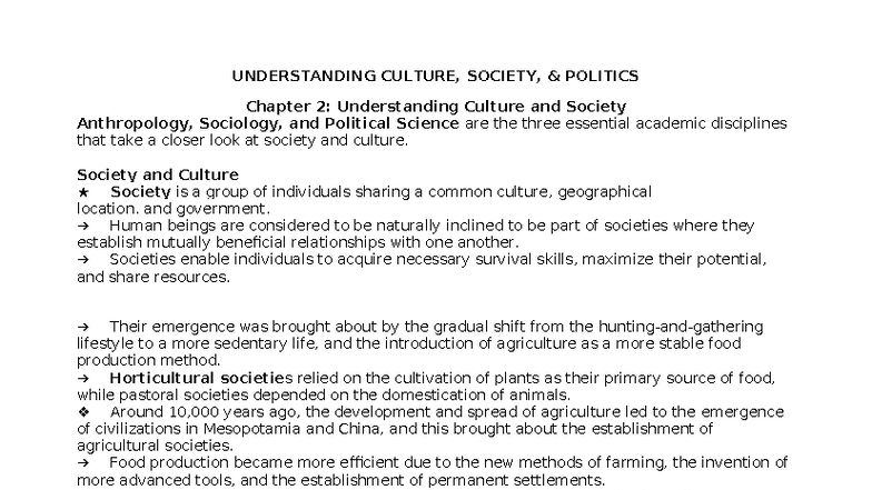 UCSP Chapter 2: Exploring Culture and Society Dynamics - Studocu