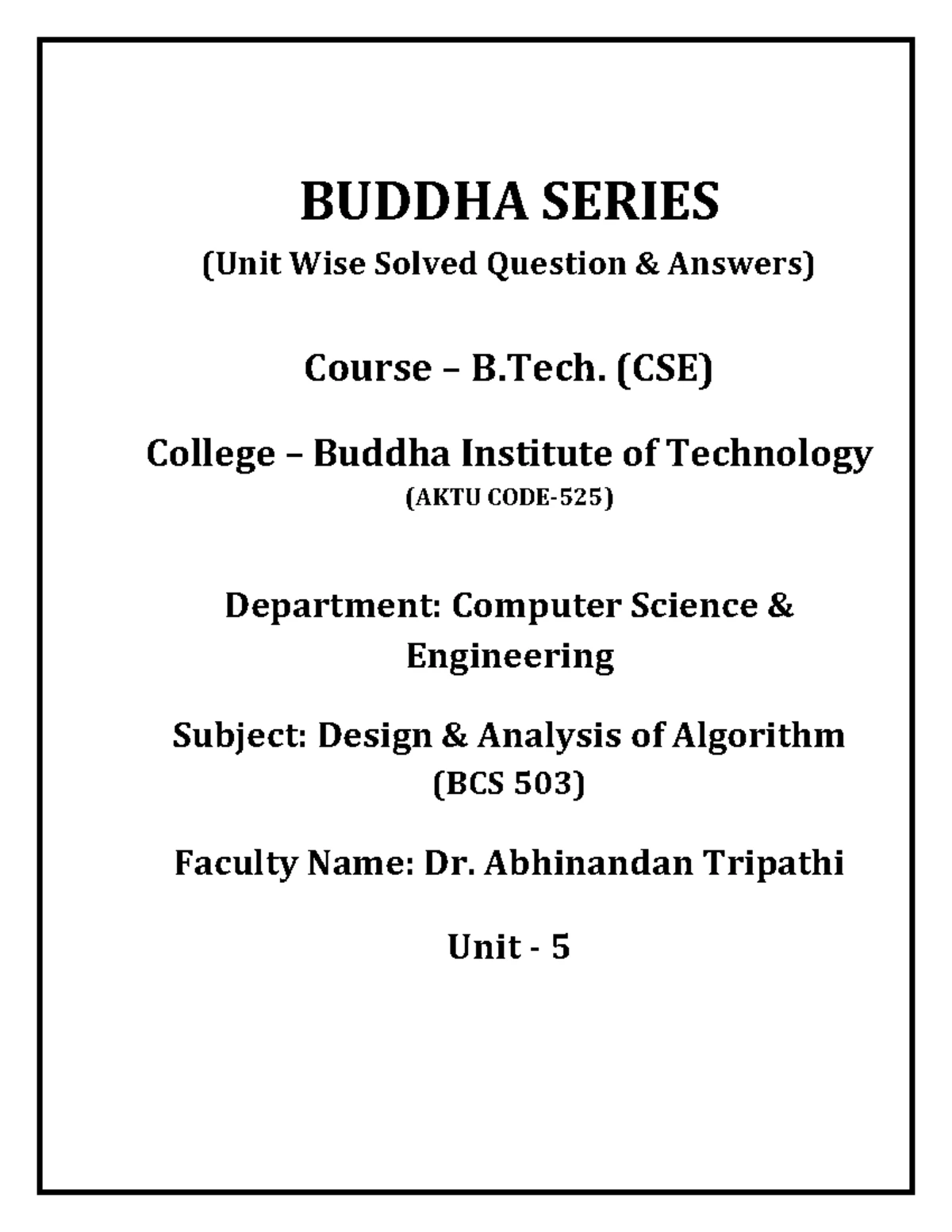 CSE/IT BIT502 Compiler Design Unit 4 - Comprehensive Study Notes - Studocu