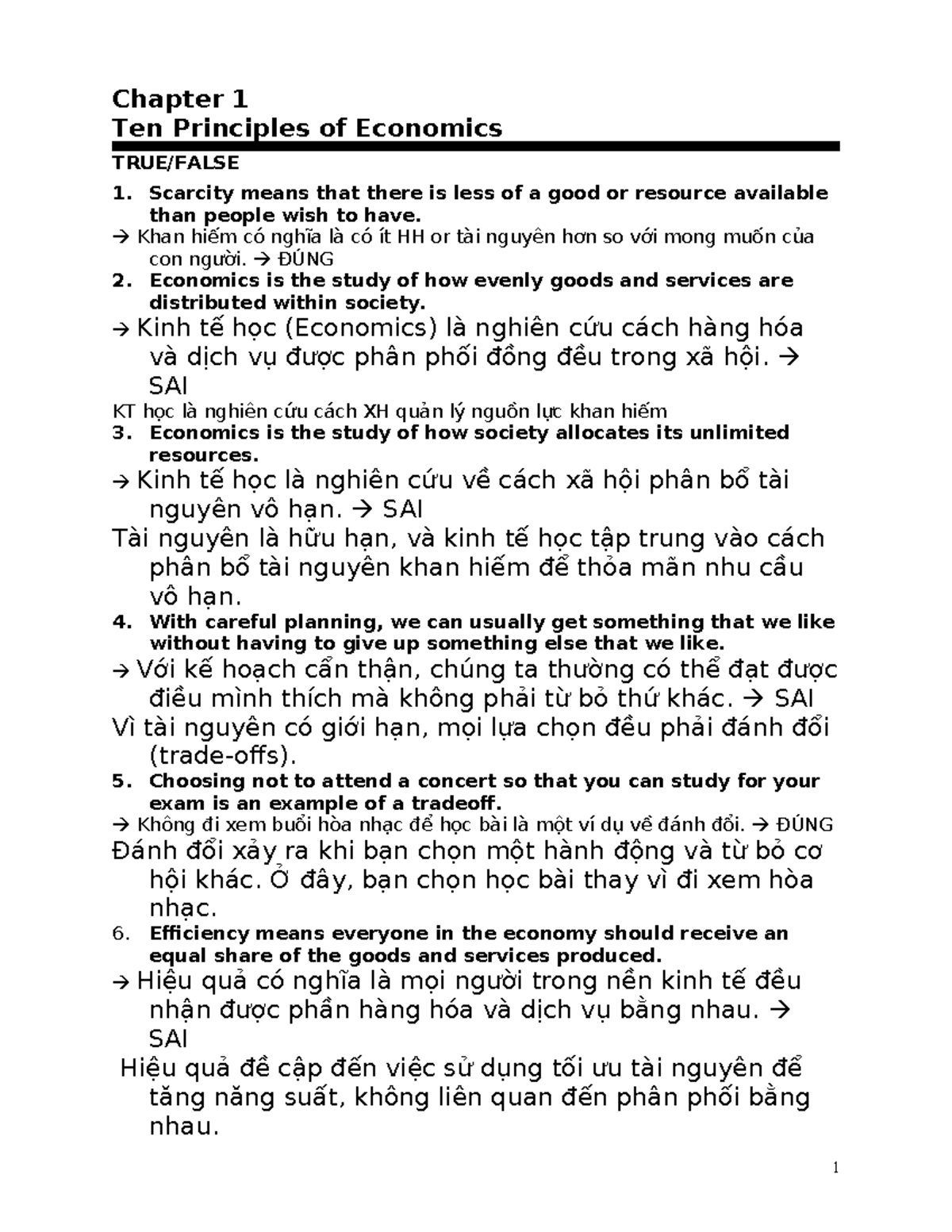 Chapter 1-Ten Principles of Economics - Chapter 1 Ten Principles of ...