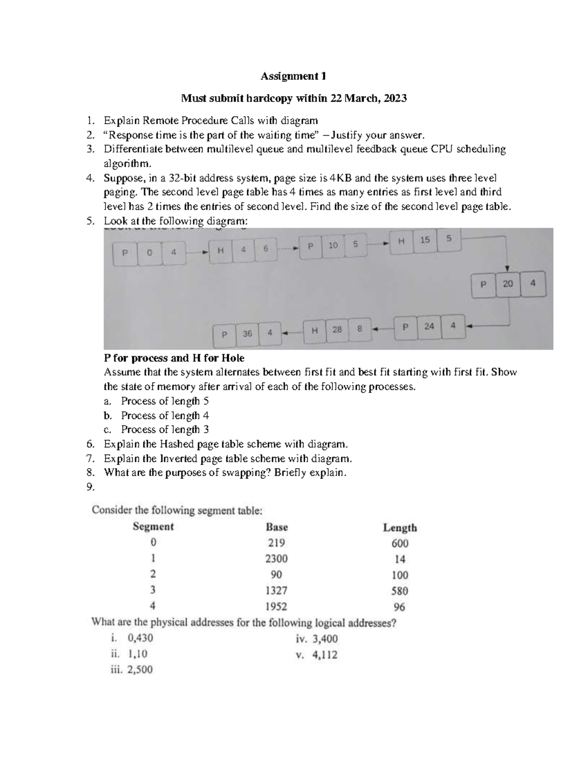 Assignment 1 - Differentiate between multilevel queue and multilevel ...