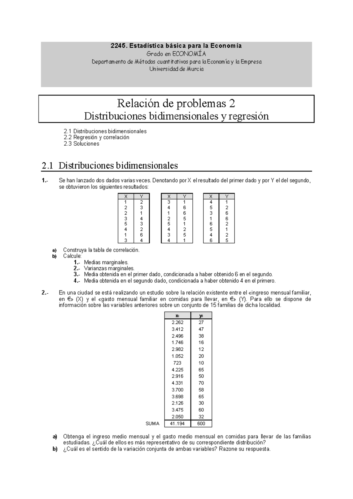 Relaci%C3%93N+2+ Bidimensional+Y+ Regresion-1-2 - 2245. Estadística ...