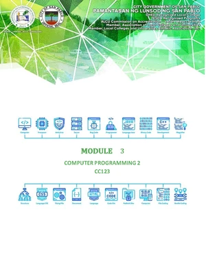 CC112 Module 6: Guide to Using Learning Modules in Computer Programming ...