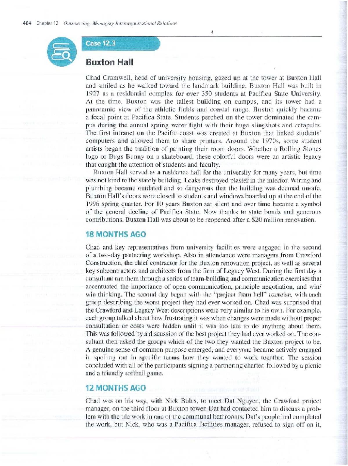 464 Chapter 12: Outsourcing & Managing Interorganizational Relations ...