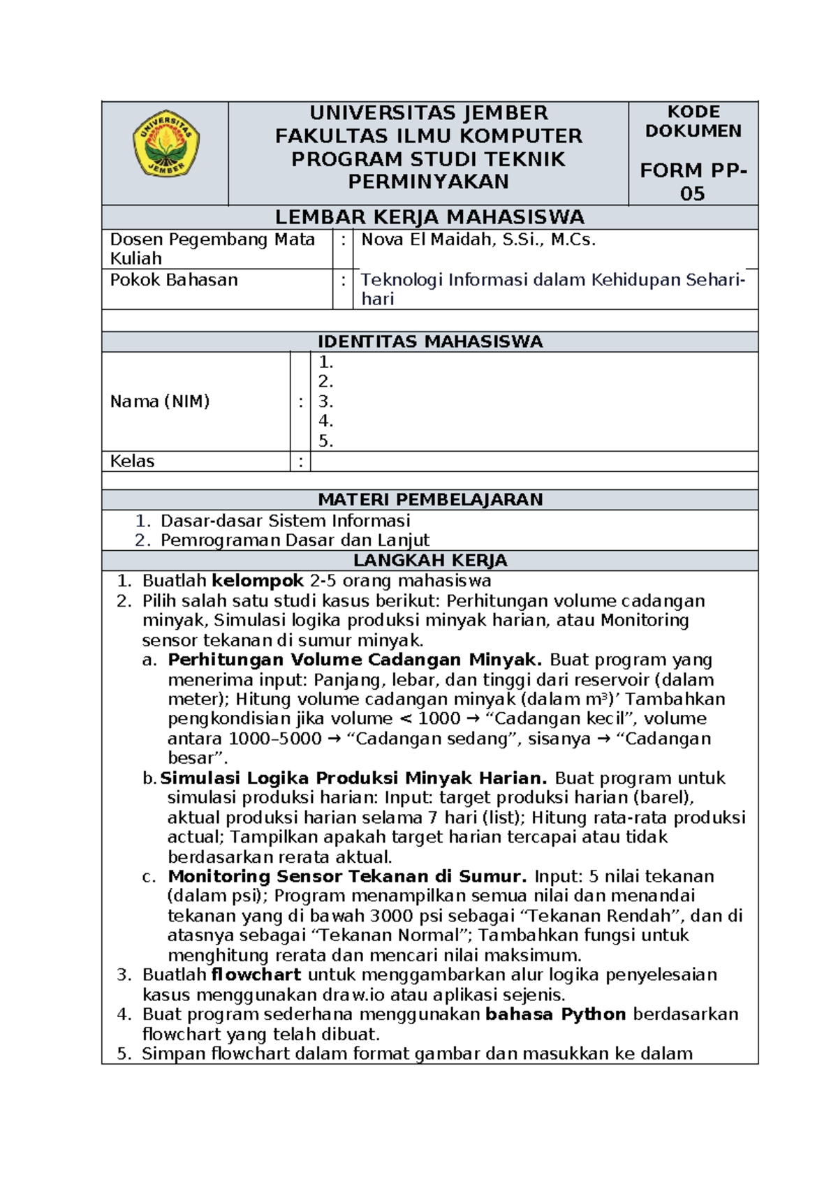 LKM 1: Tugas Program Python dan Flowchart - TI dalam Kehidupan Sehari ...