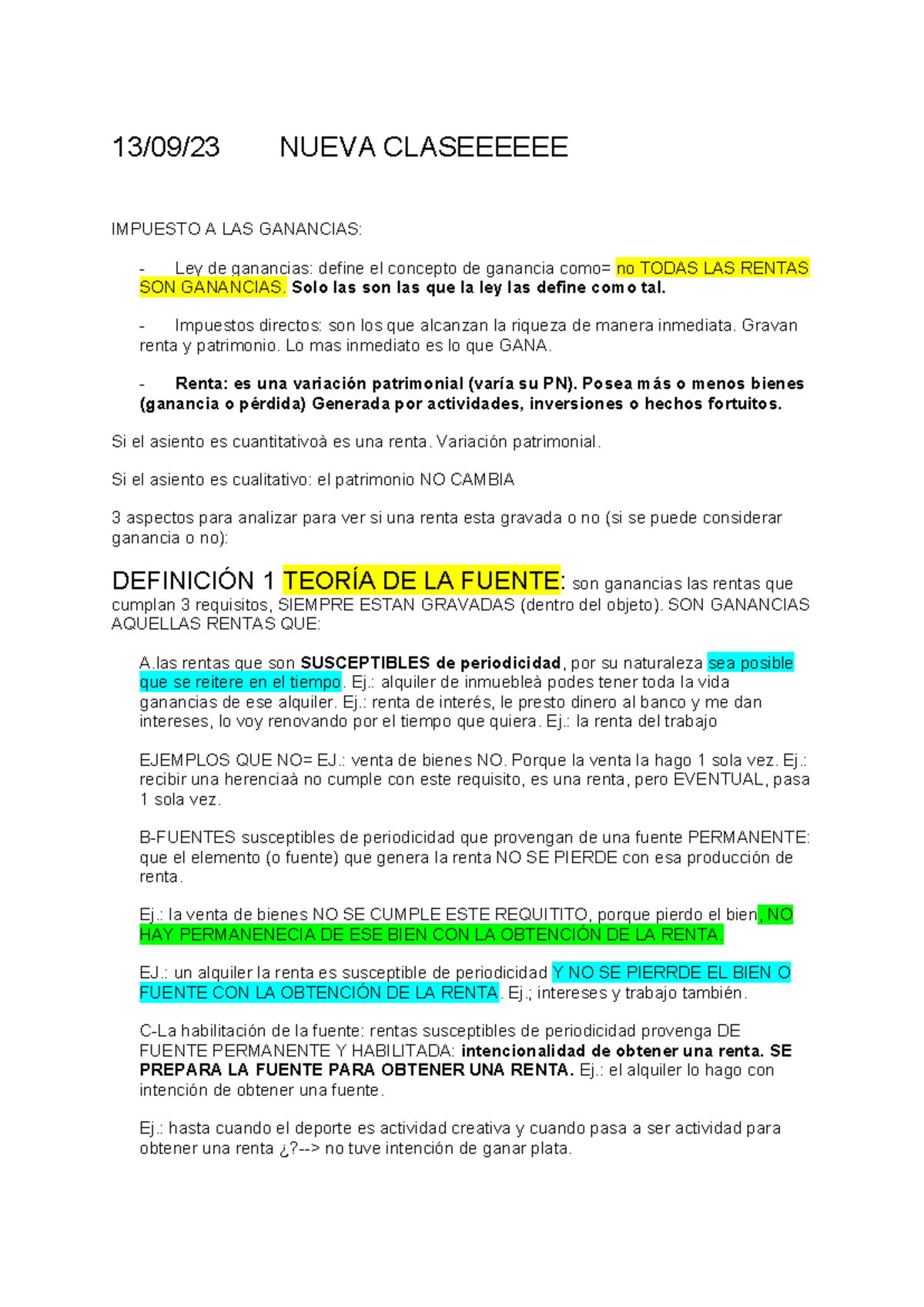 NUEVA IMPUESTO A LAS GANANCIAS: Análisis de la Ley y Teorías de Renta ...