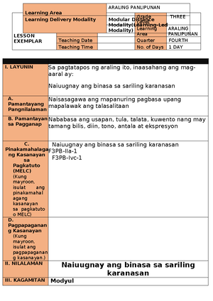 Field Demo Parents Permit - Republic of the Philippines Department of ...