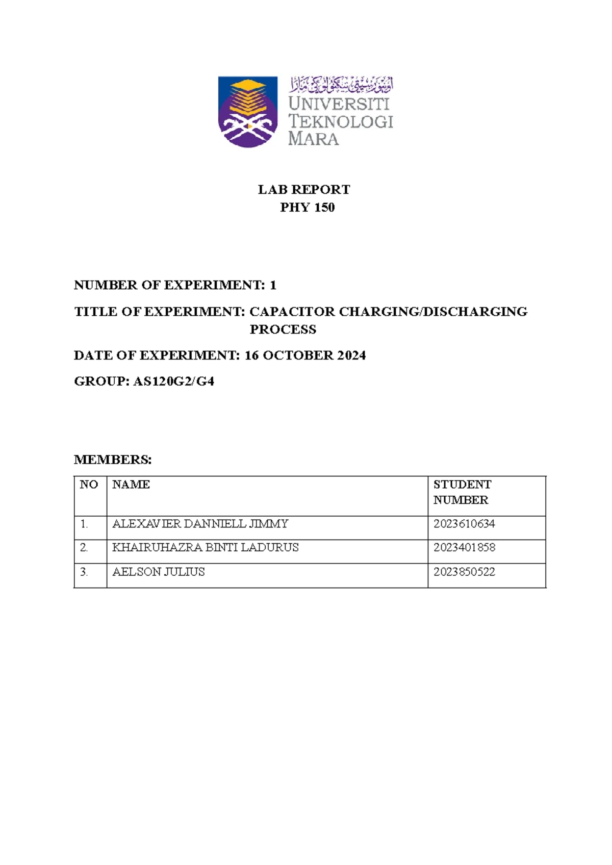 Datasheet report CHM 258 experiment 1: Recrystallization of vanillin ...