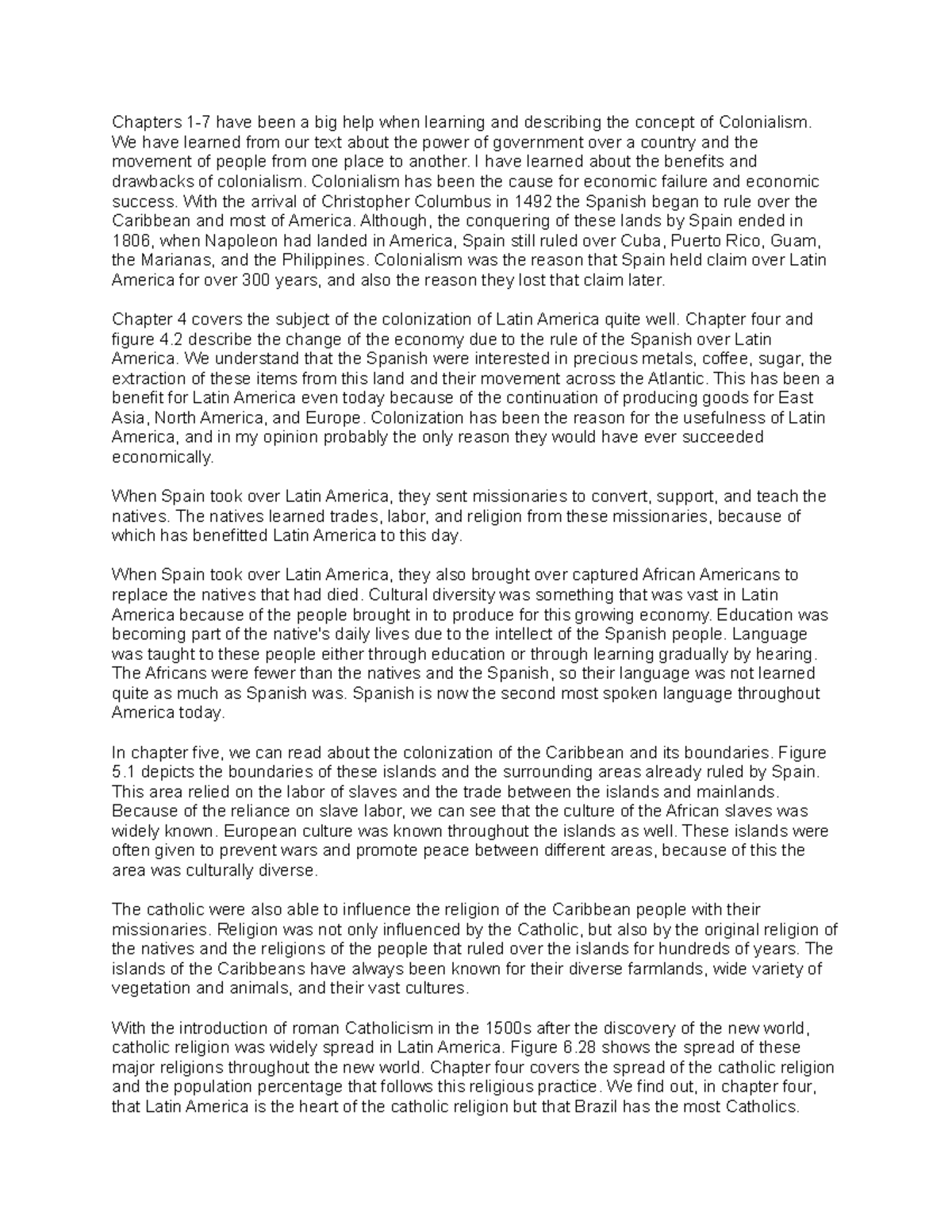 Geography 101: Insights on Colonialism from Chapters 1-7 Midterm - Studocu