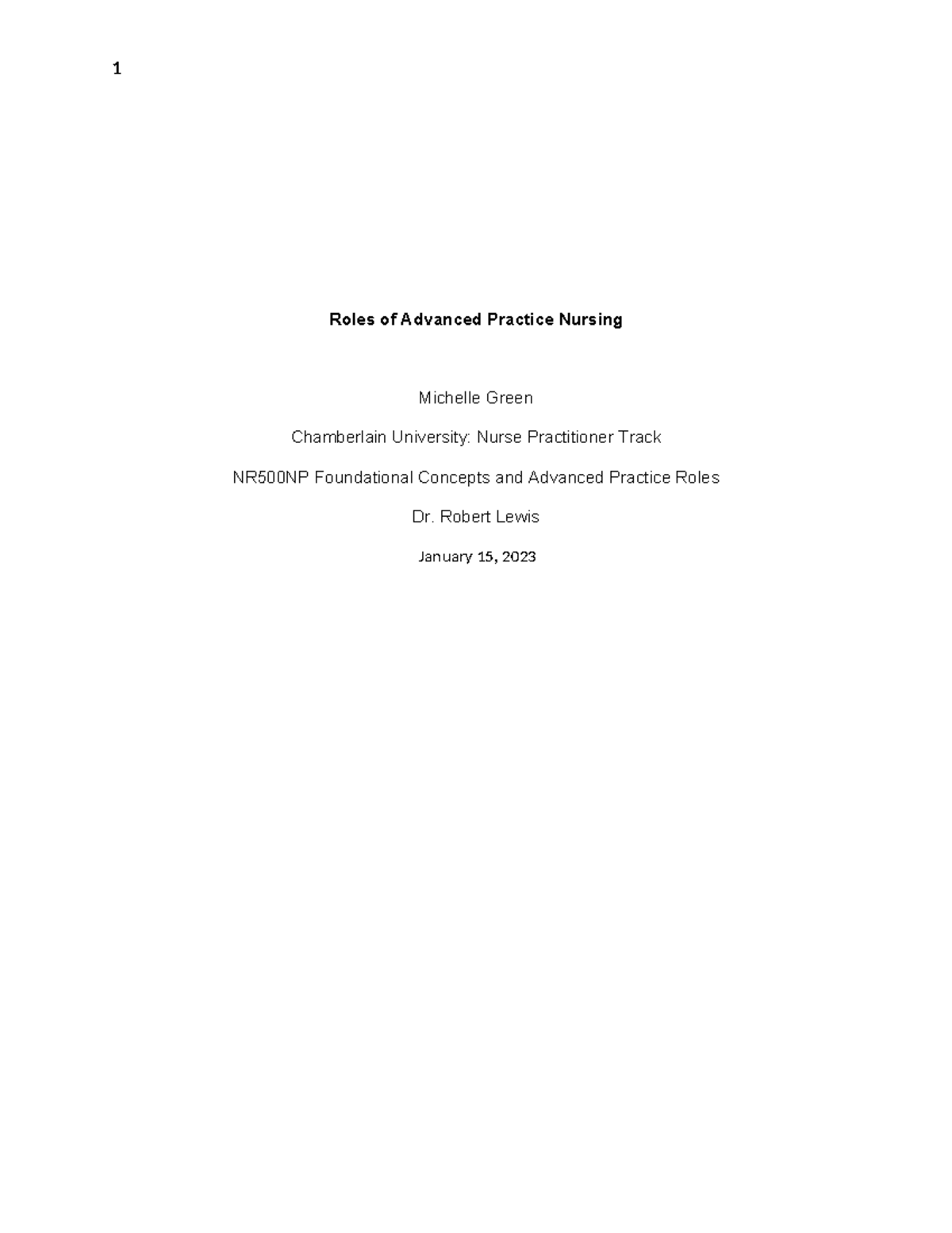 NR500NP Final Exam: Exploring the 4 Roles of Advanced Practice Nursing ...