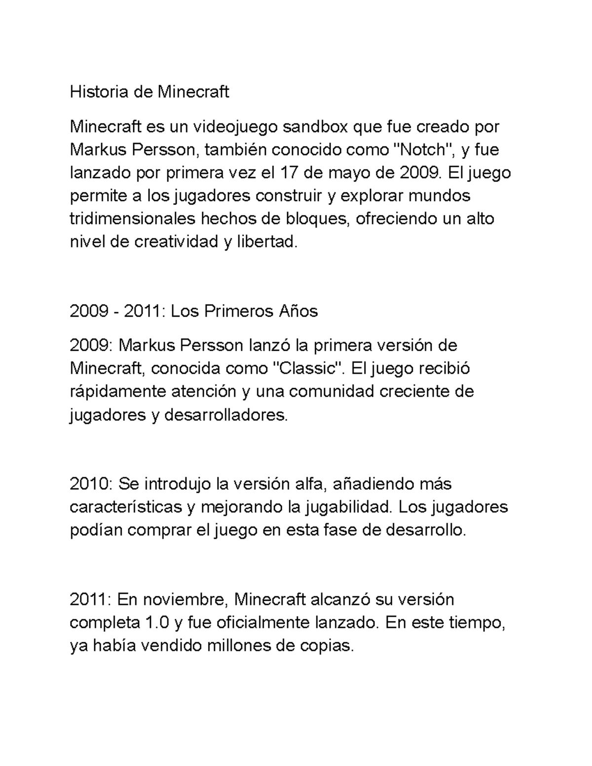 Historia de Minecraft - dwifhwhfwefwf - Historia de Minecraft Minecraft ...